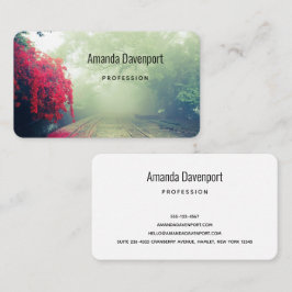 Misty Railroad Tracks Scenia Photo Visitkort