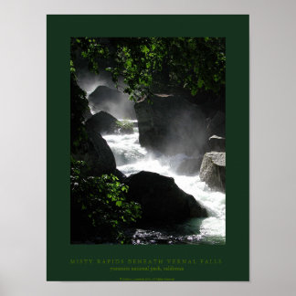 Misty Rapids under Vernal Falls Poster