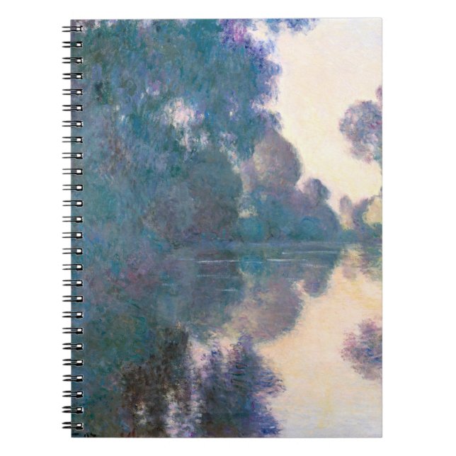 Misty River Reflection Impressionist - bärbar dato Anteckningsbok (Framsidan)