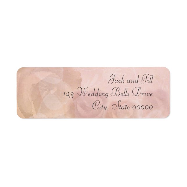Misty Ro Rosa Returetiketter Bröllop Returadress Etikett (Framsidan)
