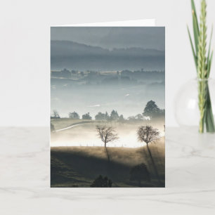 Misty Schweiz Landscape Landskap Kort