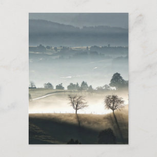 Misty Schweiz Landscape Landskap Vykort