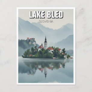 Misty Sjö Bled Slovenien Vykort