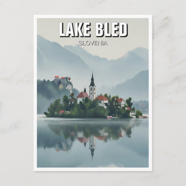 Misty Sjö Bled Slovenien Vykort (Framsida)