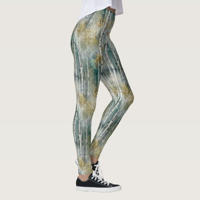 Misty-skogen av ändlösa fågelarter Träd Dreamscape Leggings (Höger)