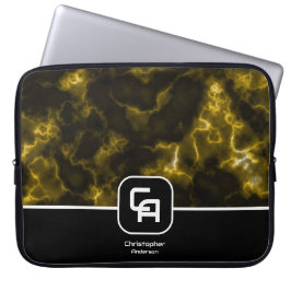 Misty Smoke Monogram Guld Laptop Fodral