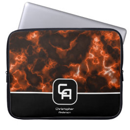 Misty Smoke Monogram-Orange Laptop Fodral
