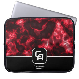 Misty Smoke Monogram Red Laptop Fodral