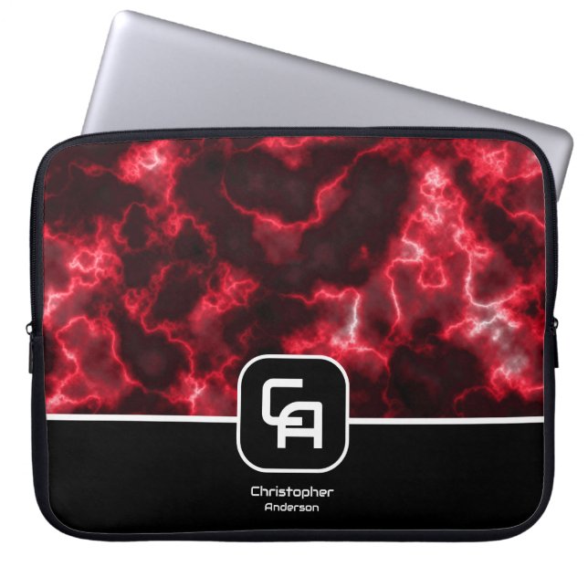 Misty Smoke Monogram Red Laptop Fodral (Framsidan)
