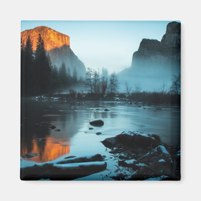 Misty Sunset in Yosemite Magnet (Framsidan)