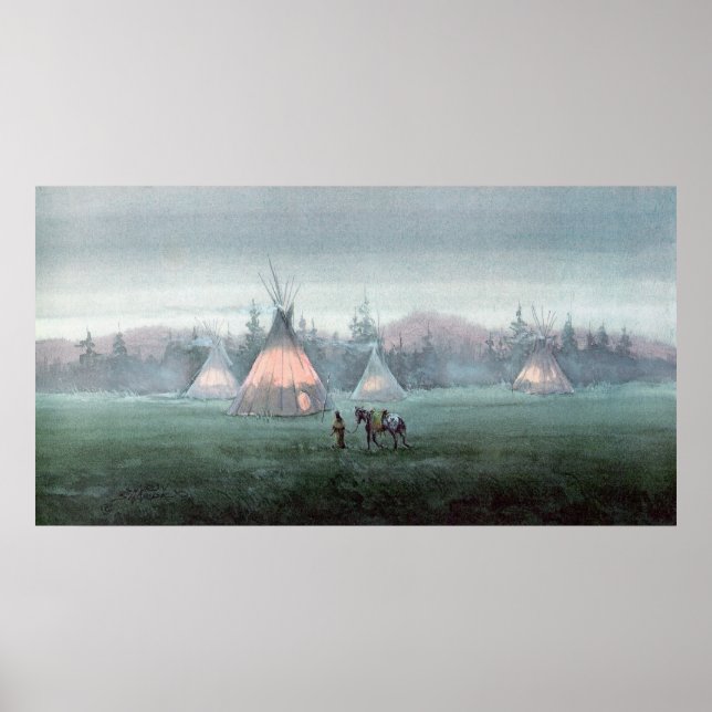 MISTY TIPI CAMP AV SHARON SHARPE POSTER (Framsidan)
