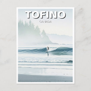 Misty Tofino Canada Surfer Travel Vykort