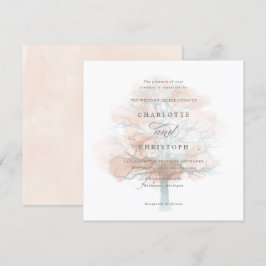 Misty träd bröllopsinbjudan inbjudningar