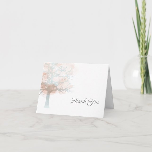 Misty träd tackkort (Framsida)