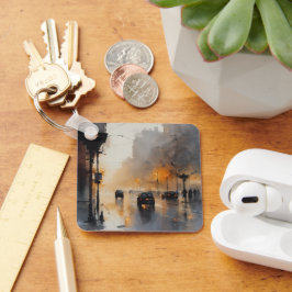 Misty Urban Evening Nyckelring