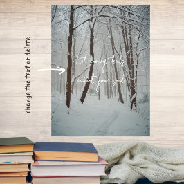 Misty vinterskog poster