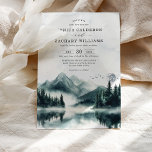 Misty Watercolor Mountain Gräs Forest Bröllop Inbjudningar<br><div class="desc">Den här bröllopsinbjudan visar på ett vackert moody bergslandskap, med mistna gräs-skogar och dimma som skapar mystiskt klimat och romantik. Idealisk för naturnära par, blandar den rustik charm med elegantens utformning. Den coola-tonade nyansen och den fängslande miljön framkallar en känsla av lugn och intimitet, medan den förfinade typografin tillför sofistikering....</div>
