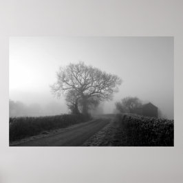 Misty Winter Morgon: Cheshire, England Poster