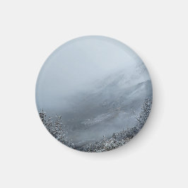 Misty Winter Mountain Trail Magnet