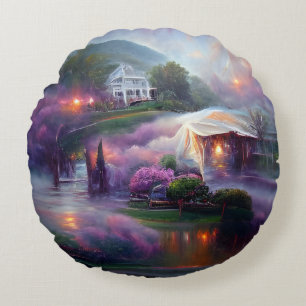 Misty Wisteria House på Backe Rund Kudde