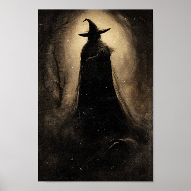 Misty Witch Haunting - Gothic Halloween Wall Art Poster (Framsidan)