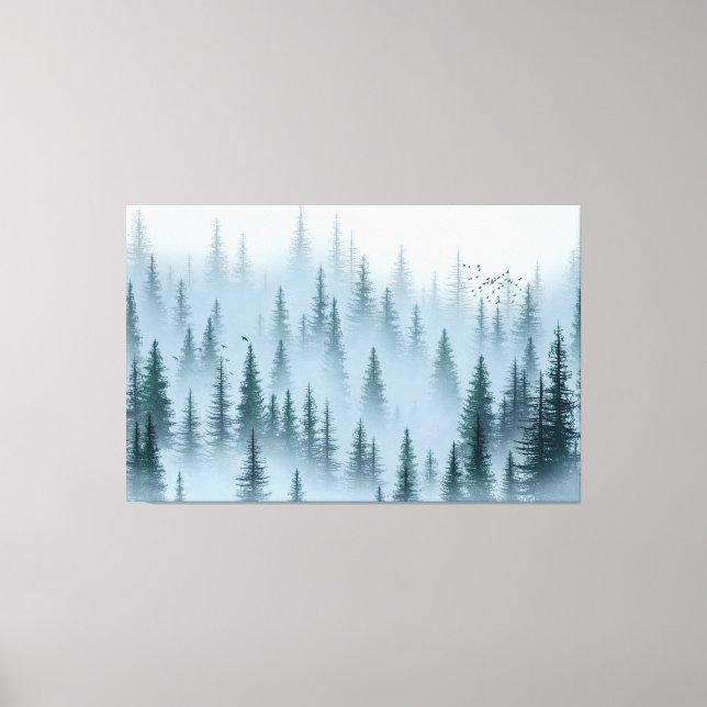 Misty Woods Canvastryck (Framsida)