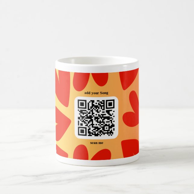 Mit individuellen persönlichen Song per QR-Code Kaffemugg (Center)