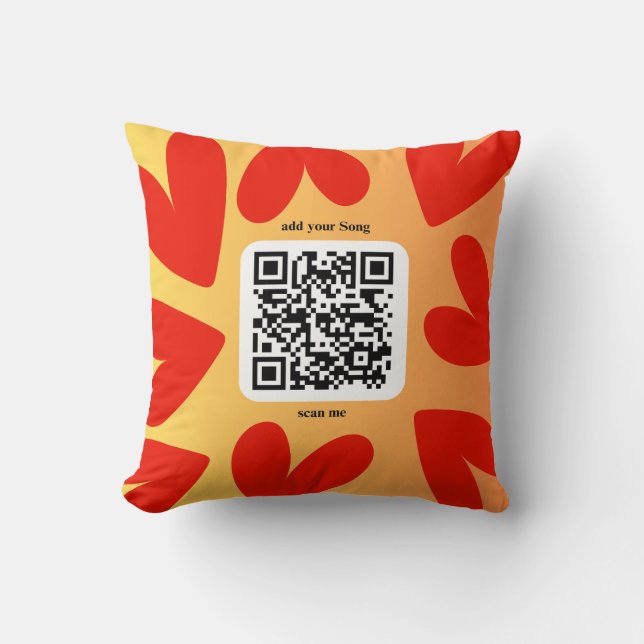 Mit individuellen persönlichen Song per QR-Code Kudde (Framsida)