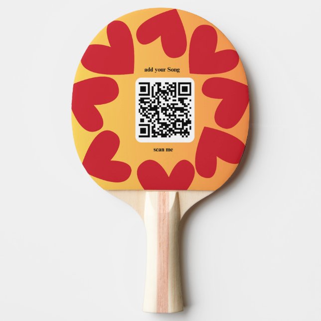 Mit personalisierten Song per QR-code Pingisracket (Framsidan)