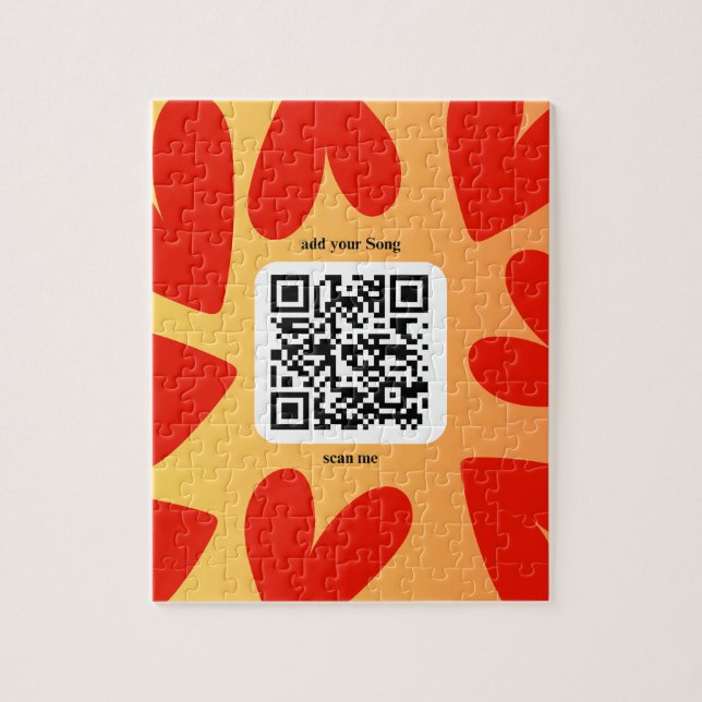 Mit personalisierten Song per QR-code Pussel (Vertikal)