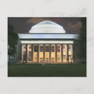 MIT:s Underbara Dome of Barker Engineering Bibliot Vykort