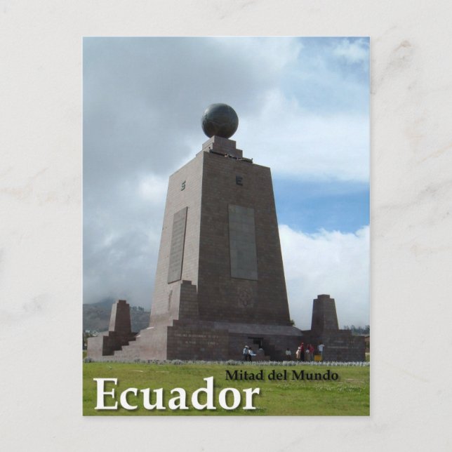 Mitad del Mundo Ecuador equator monument Vykort (Framsida)