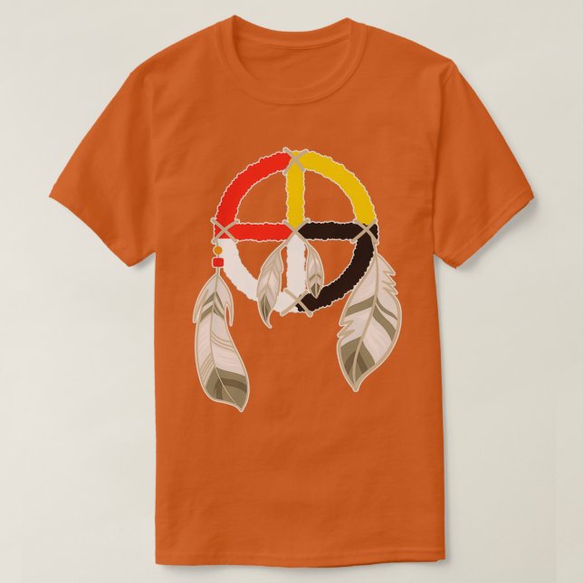 Mitakuye Oyasin Medicine Wheel T Shirt (Design framsida)