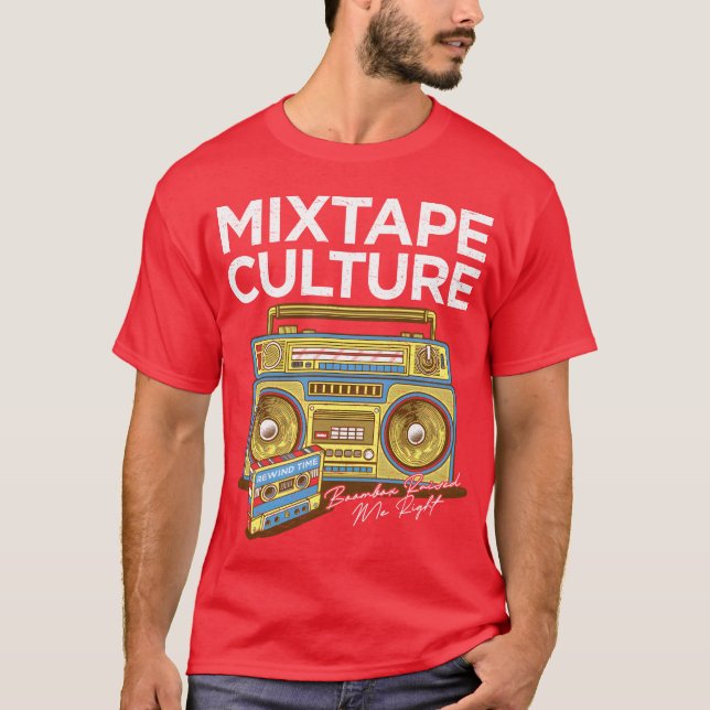 Mitape Culture Retro Boombo Music Vibe Design fami T Shirt (Framsida)