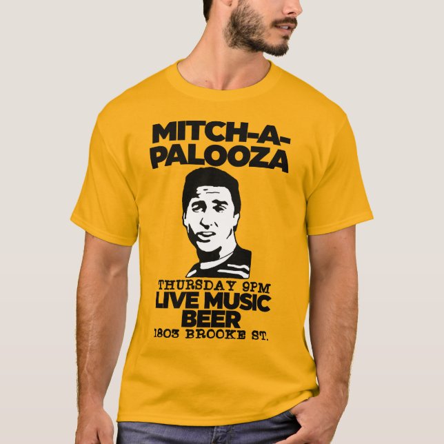 Mitch-A-Palooza - Old school Movie College Party T Shirt (Framsida)