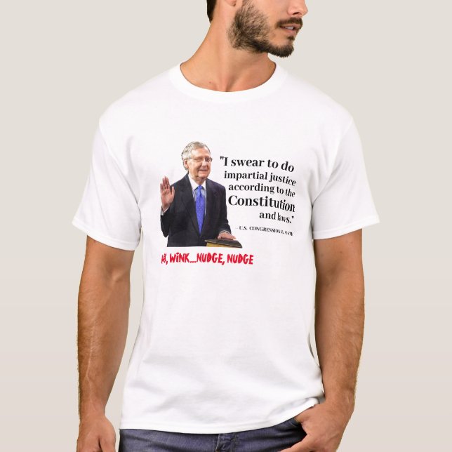 Mitch McConnell's Impeachment Pledge T Shirt (Framsida)