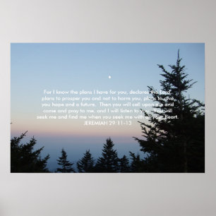 Mitchell North Carolina - JEREMIAH 29:11-13 Poster