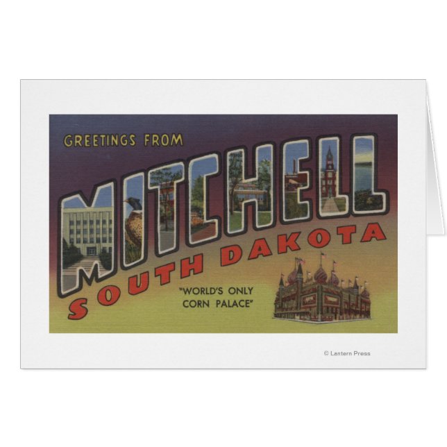 Mitchell, South Dakota - Large Brev Scenes Hälsningskort (Framsidan Horizontal)