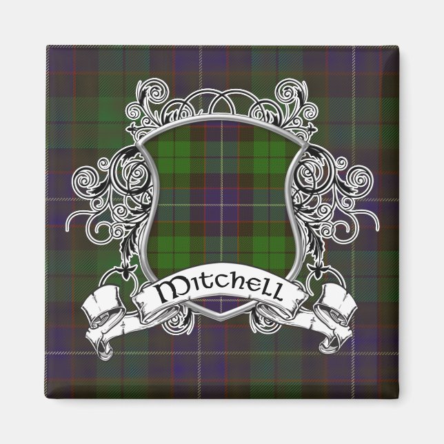 Mitchell Tartan Shield Magnet (Framsidan)