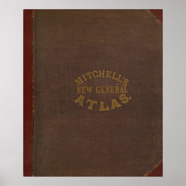 Mitchell's nya allmänna atlas poster (Framsidan)