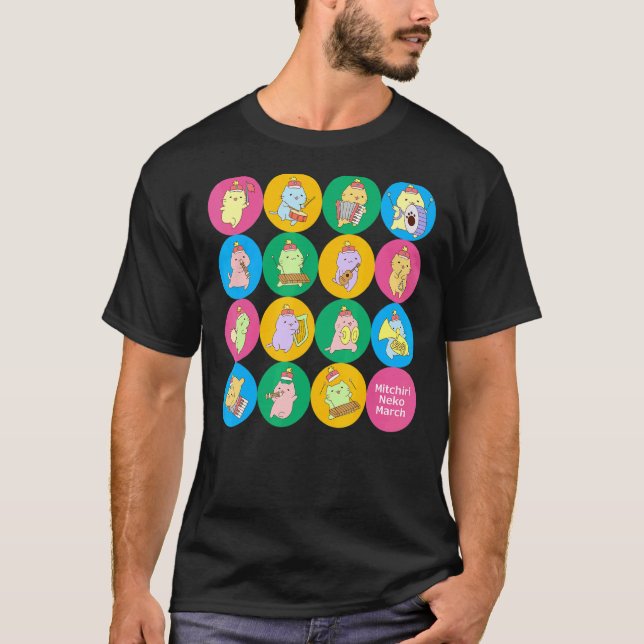 Mitchiri Neko March Circle2 T Shirt (Framsida)