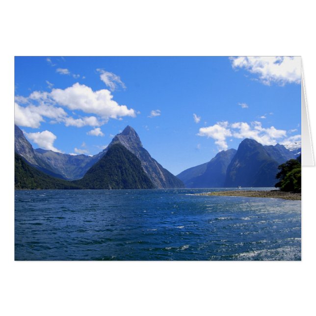 Miter Peak, Milford Ljud, NZ, kort (Framsidan Horizontal)