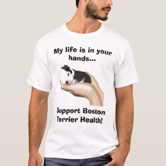 Miteren stöttar den vård- Boston terrieren T-shirt