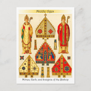 Miters, Garb och Insignia of the Bishop Vykort