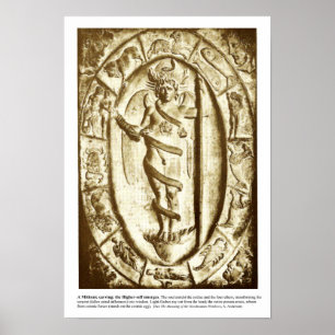 Mithraic snida av den högre själven poster