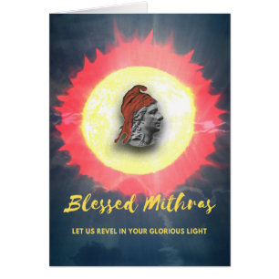 Mithras Den oövervintliga illustrationen av vinter Hälsningskort