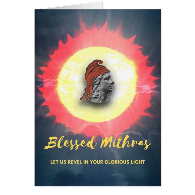 Mithras Den oövervintliga illustrationen av vinter Hälsningskort (Framsidan)