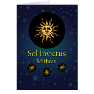 Mithras, oåterkallelig illustration av Winter Sol Hälsningskort