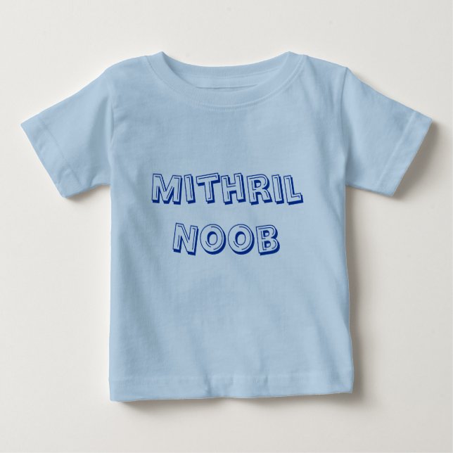 Mithril Noob! Runescape inspirerade babyskjortan T-shirt (Framsida)
