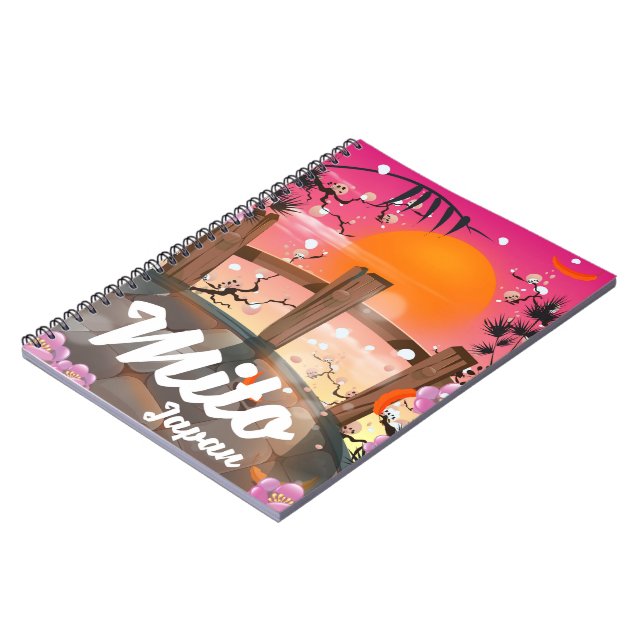 Mito Japan-blommarna poster. Anteckningsbok (Vänstra Sidan)